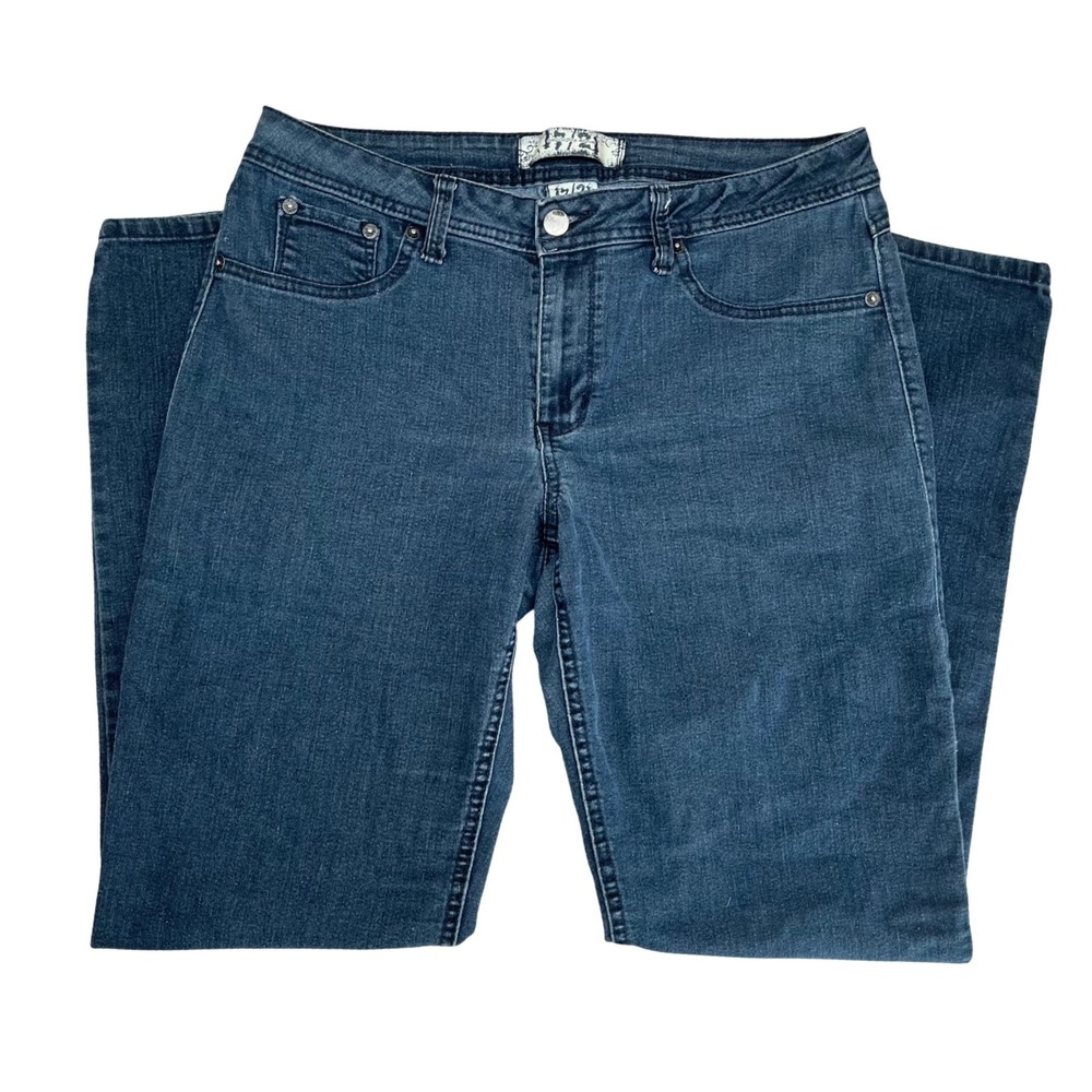 17/21‎ Exclusive Denim Jeans Women Size 12 Blue Straight Leg Stretch Casual